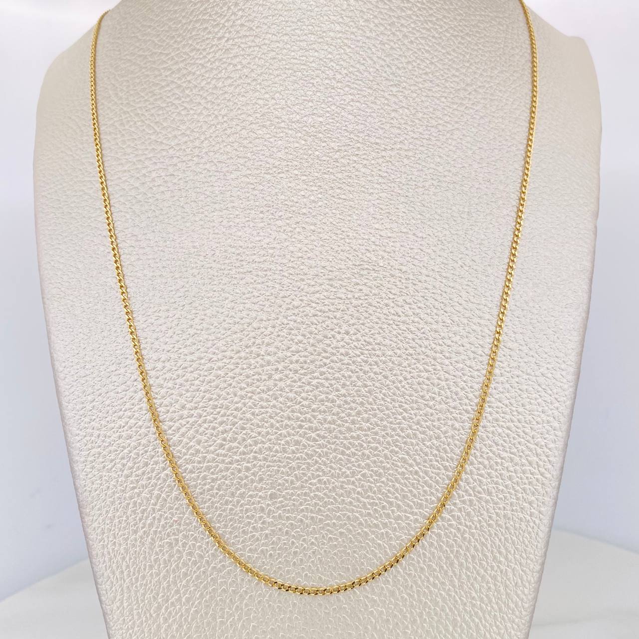 Cadena Mini Cubana 1.55g / 50cm / 1.4mm Oro Amarillo 18K