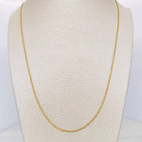 Cadena Mini Cubana 1.55g / 50cm / 1.4mm Oro Amarillo 18K
