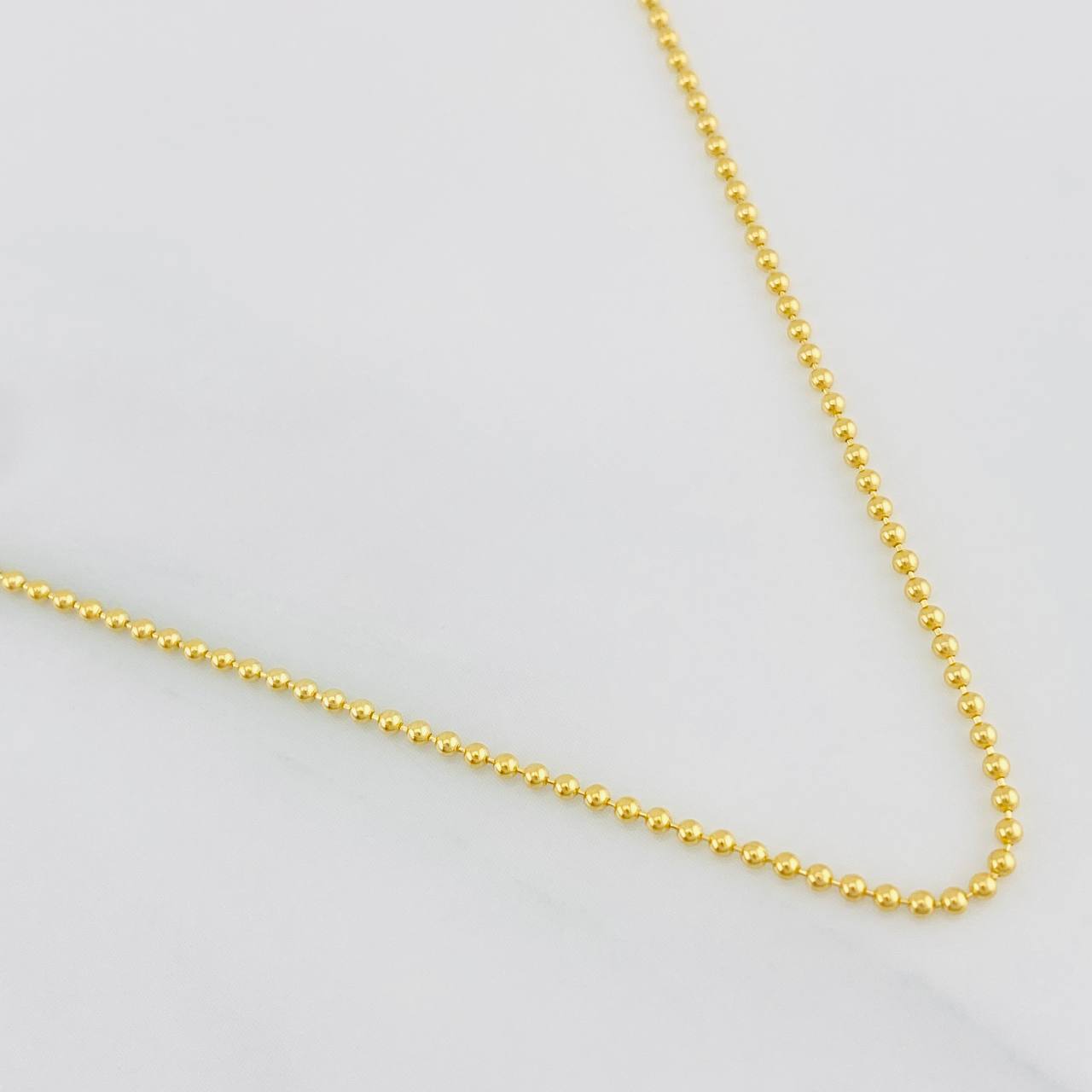 Cadena Militar 3.15g / 50cm / 1.19mm Oro Amarillo 18K