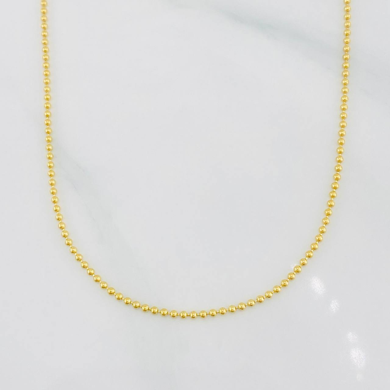 Cadena Militar 3.15g / 50cm / 1mm Oro Amarillo 18K
