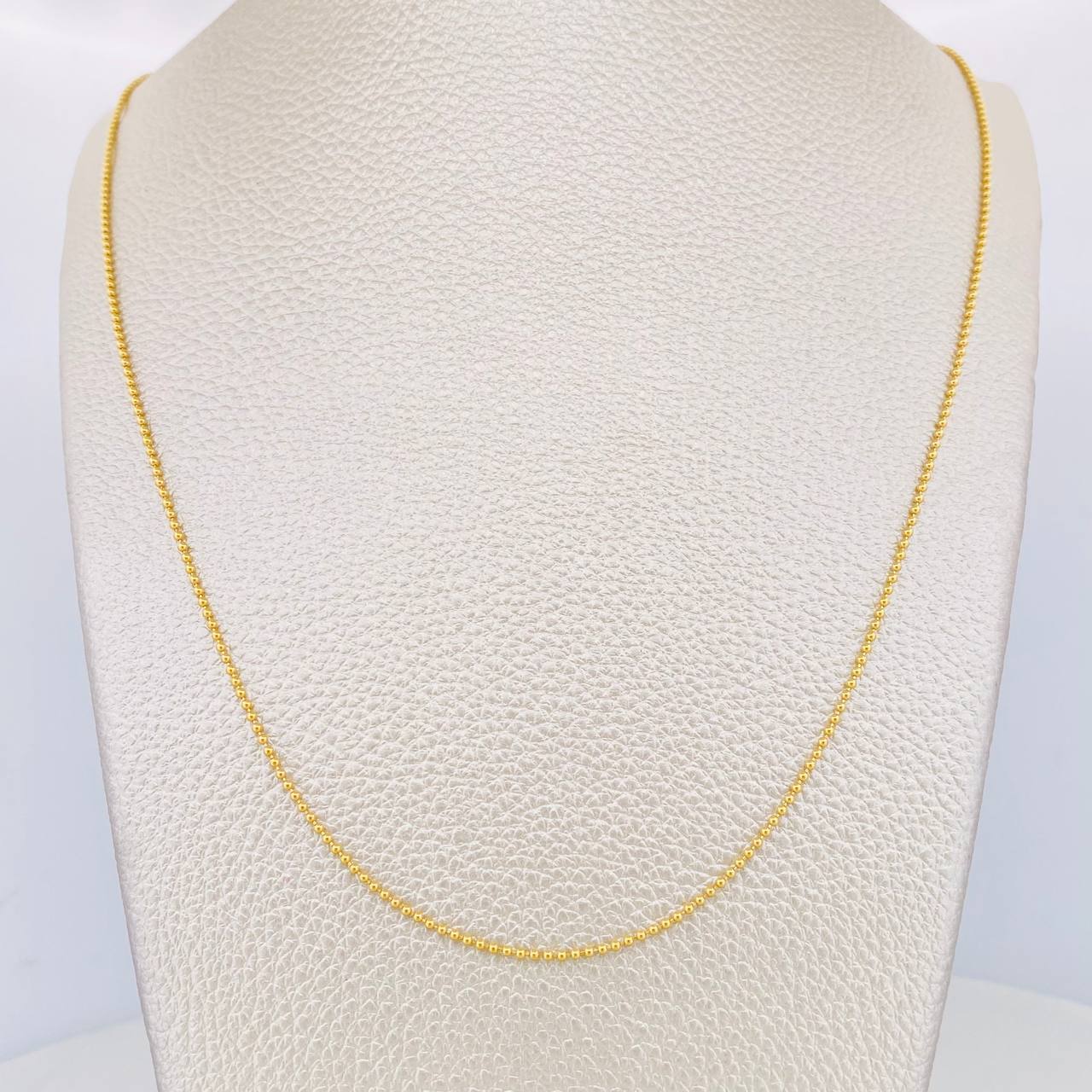 Cadena Militar 3.15g / 50cm / 1mm Oro Amarillo 18K