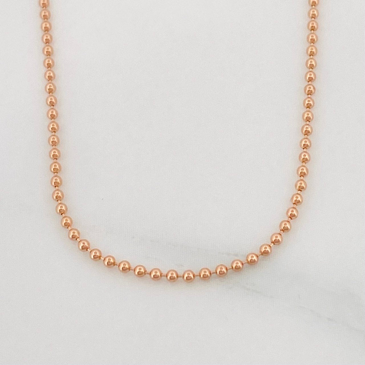 Cadena Militar 2g / 50cm / 0.97mm Oro Rosa 18K