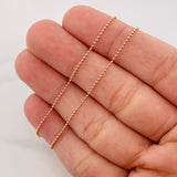 Cadena Militar 2g / 50cm / 0.97mm Oro Rosa 18K