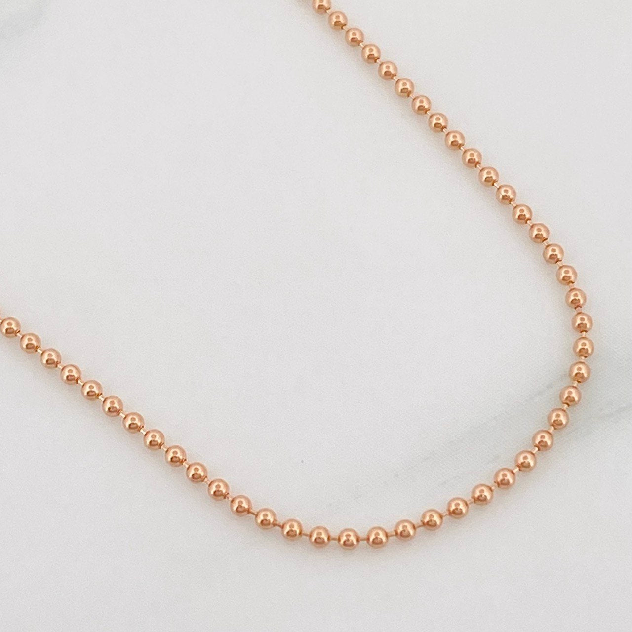Cadena Militar 2g / 50cm / 0.97mm Oro Rosa 18K