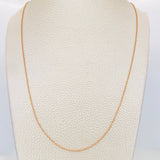 Cadena Militar 2g / 50cm / 1mm Oro Rosa 18K