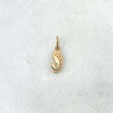 Dije Virgen María 0.65gr / 1.8cm / Circones Fucsias Oro Rosa
