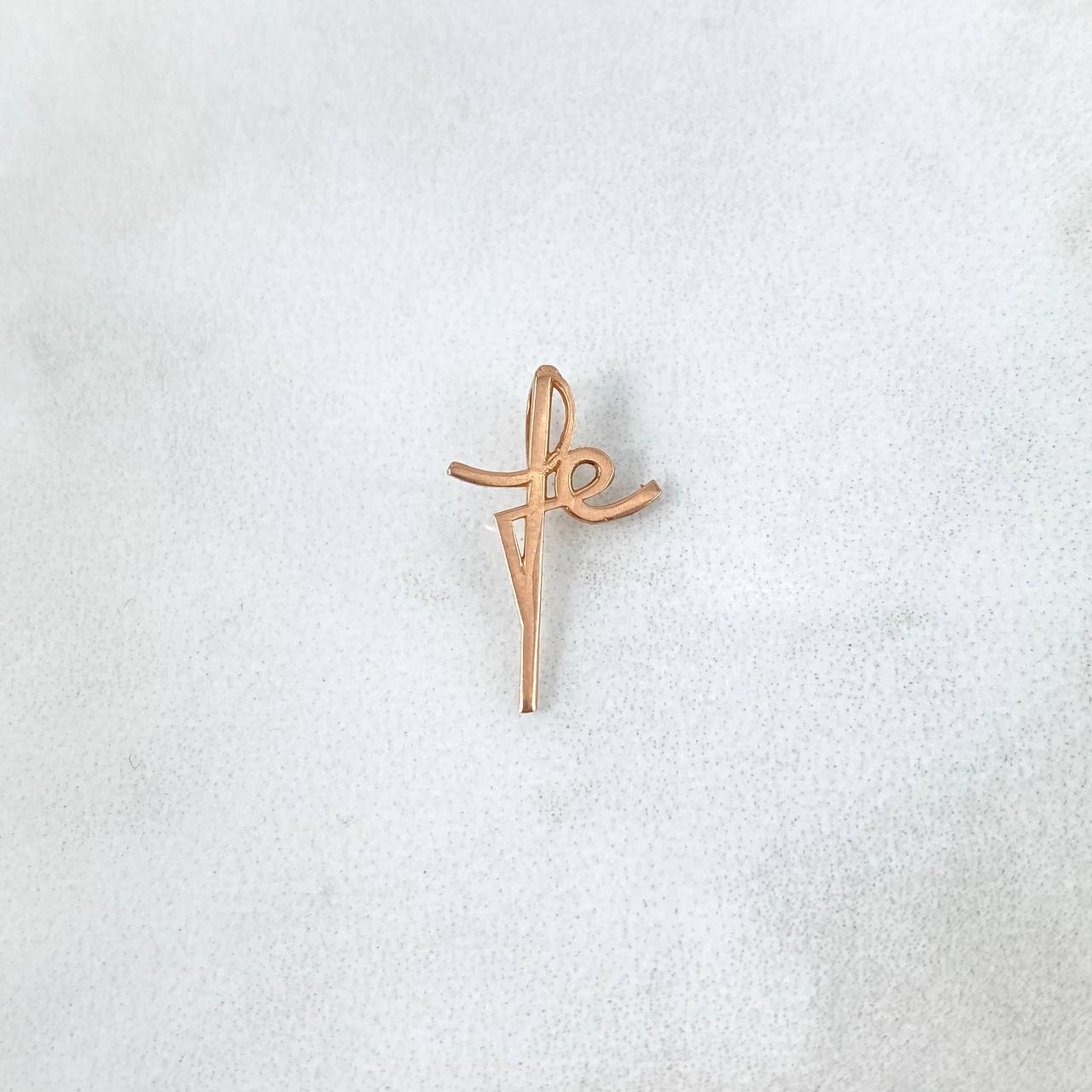 Dije Fé 0.45gr / 1.7cm / Oro Rosa