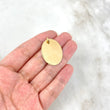 Dije Placa Ovalada 2.4gr / 3.5cm / Rallas Octagonales Oro Amarillo
