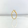 Anillo Solitario Cinta 2.05gr / T7 1/4 / Circones Blanco Blancos Oro Amarillo