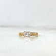 Anillo Solitario Churumbela Flecha 1.9gr / T4 / Circon Blanco Blancos Oro Amarillo