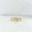Anillo Garra Doble 2.3gr / T7 1/2 / Circon Blanco Oro Amarillo