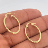 Candongas Lore Ovaladas 1.4gr / 2.7cm / Oro Amarillo 18K %