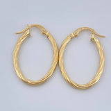 Candongas Lore Ovaladas 1.4gr / 2.7cm / Oro Amarillo 18K %