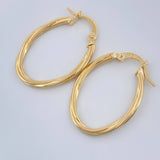 Candongas Osiris Ovaladas 1.3gr / 2.5cm / Oro Amarillo 18K %