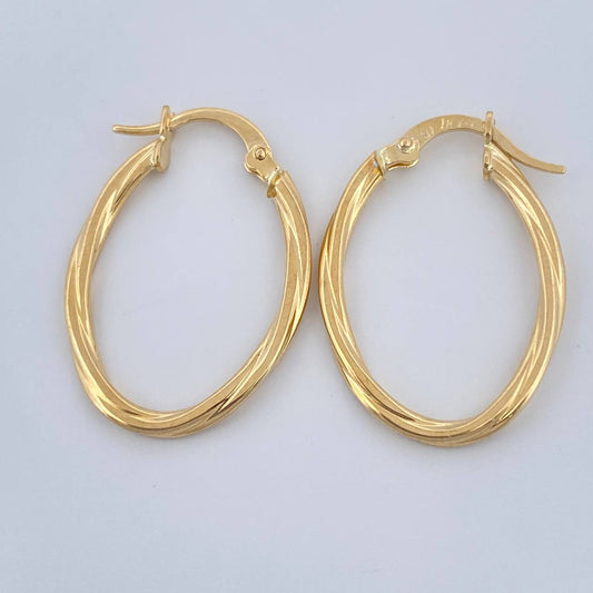 Candongas Osiris Ovaladas 1.3gr / 2.5cm / Oro Amarillo 18K %