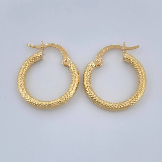 Candongas Tefi 1.3gr / 1.9cm / Oro Amarillo 18K +