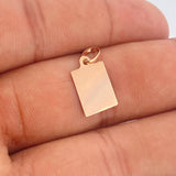 Dije Placa 0.55gr / 2cm / Oro Rosa 18K %