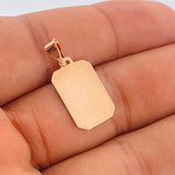 Dije Placa Octagonal 0.85gr / 2.5cm / Oro Rosa 18K %