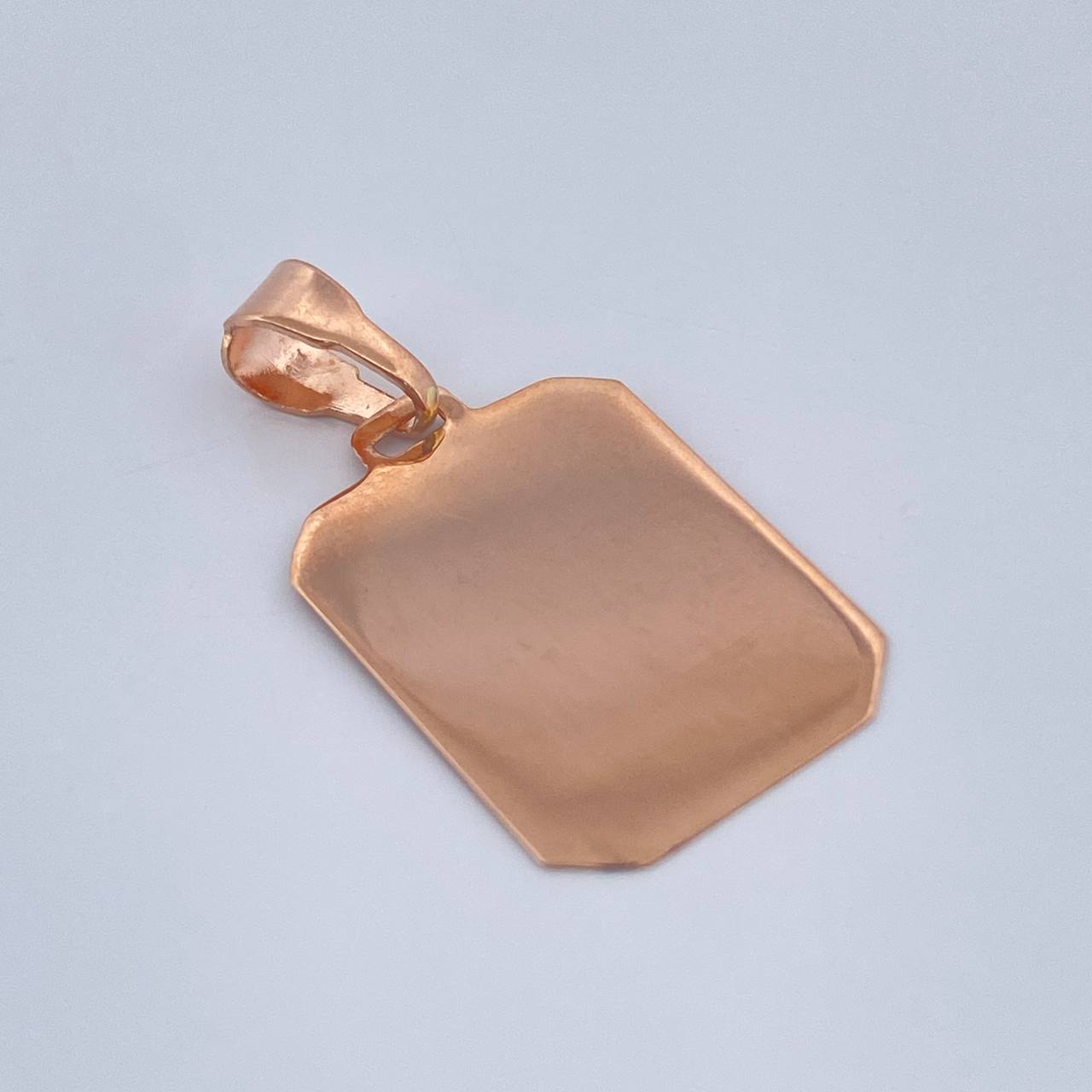 Dije Placa Octagonal 0.85gr / 2.5cm / Oro Rosa 18K %