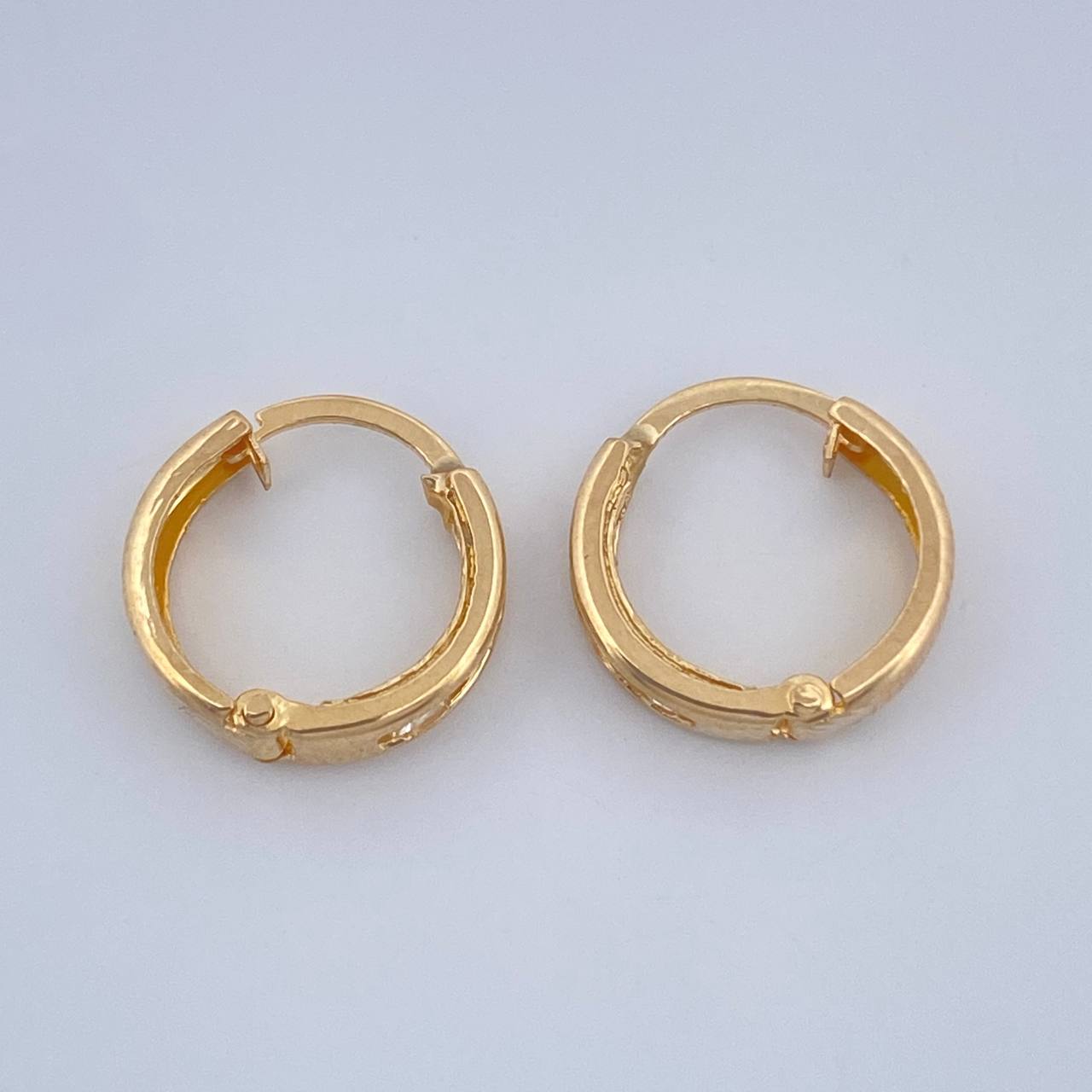Candongas Carril 0.85gr / 1cm / Oro Amarillo 18K %