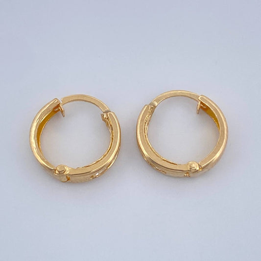 Candongas Carril 0.85gr / 1cm / Oro Amarillo 18K %