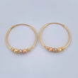 Candongas Trio 1.05gr / 1.5cm / Tres Oros 18K %