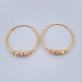 Candongas Trio 1.05gr / 1.5cm / Tres Oros 18K %