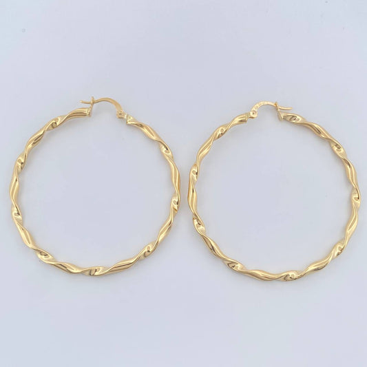 Candongas Amber 3.05gr / 5cm / Oro Amarillo 18K +