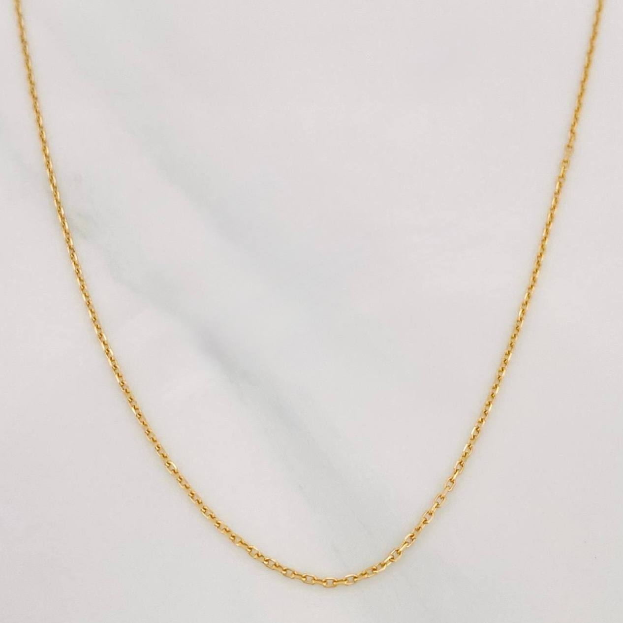 Cadena Aro Seguido 1.5g / 45cm / 0.9mm Oro Amarillo 18K