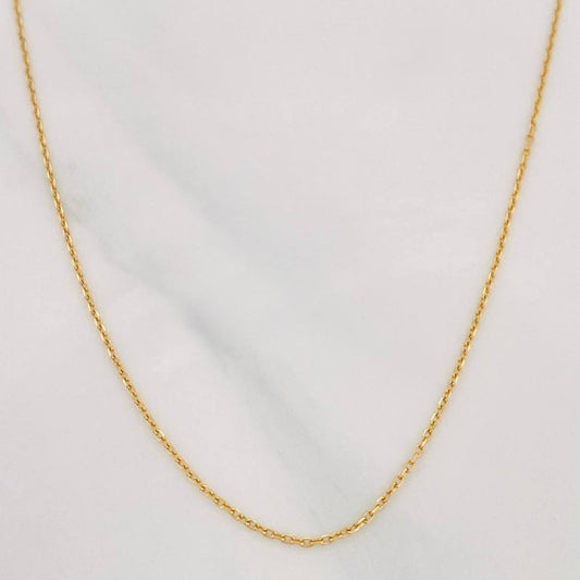 Cadena Aro Seguido 1.5g / 45cm / 0.9mm Oro Amarillo 18K