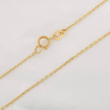 Cadena Aro Seguido 1.5g / 45cm / 0.9mm Oro Amarillo 18K