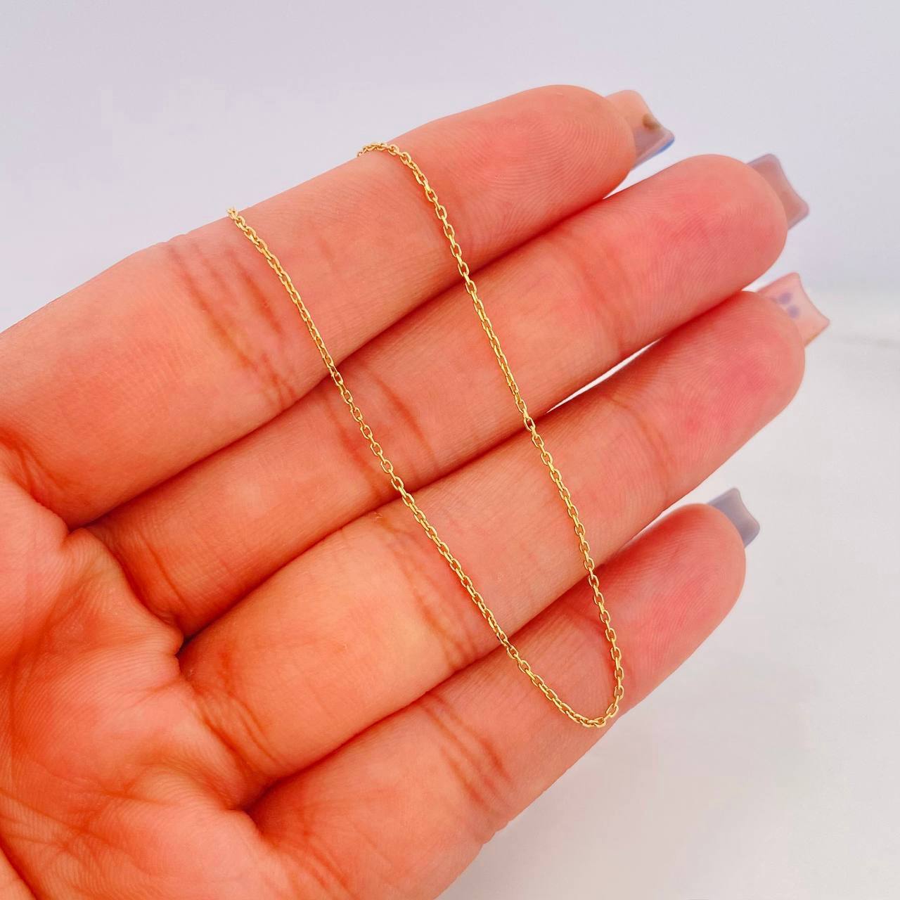 Cadena Aro Seguido 1.5g / 45cm / 0.9mm Oro Amarillo 18K