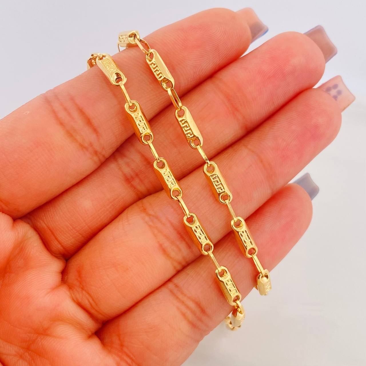 Cadena Rustica Tribal 11.05g / 60cm / 3.42mm Oro Amarillo 18K