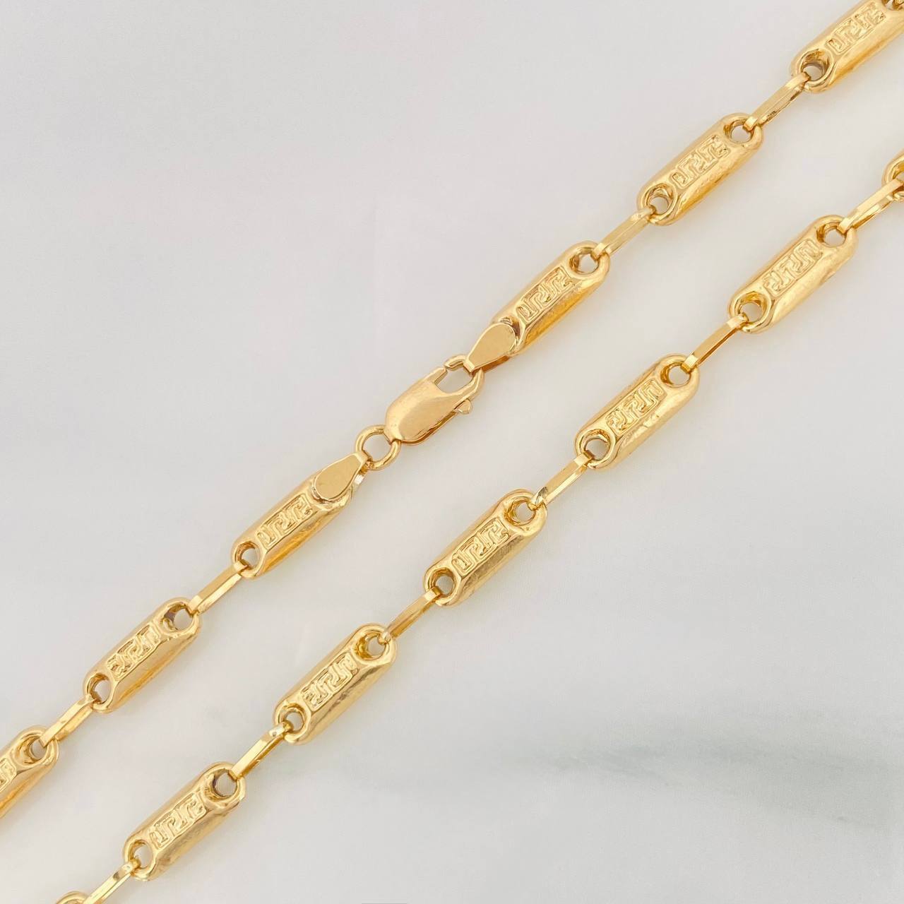 Cadena Rustica Tribal 11.05g / 60cm / 3.42mm Oro Amarillo 18K