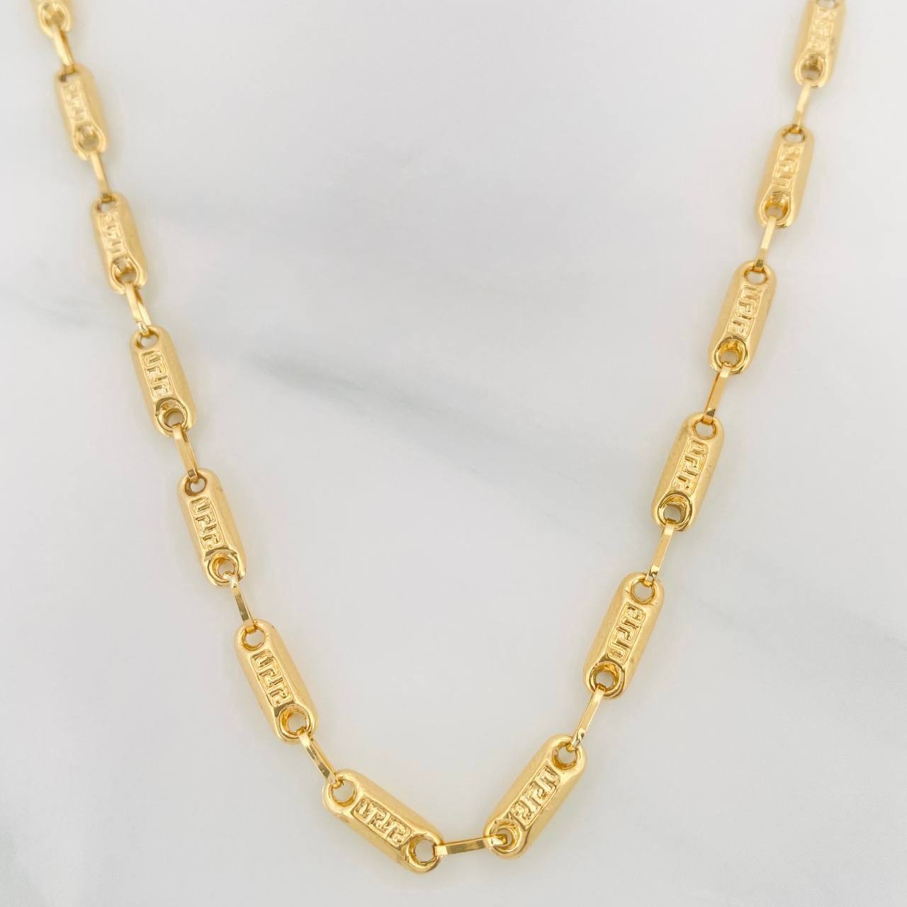 Cadena Rustica Tribal 11.05g / 60cm / 3.42mm Oro Amarillo 18K