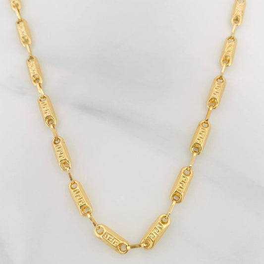 Cadena Rustica Tribal 11.05g / 60cm / 3.42mm Oro Amarillo 18K