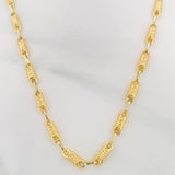 Cadena Rustica Tribal 11.05g / 60cm / 3.42mm Oro Amarillo 18K