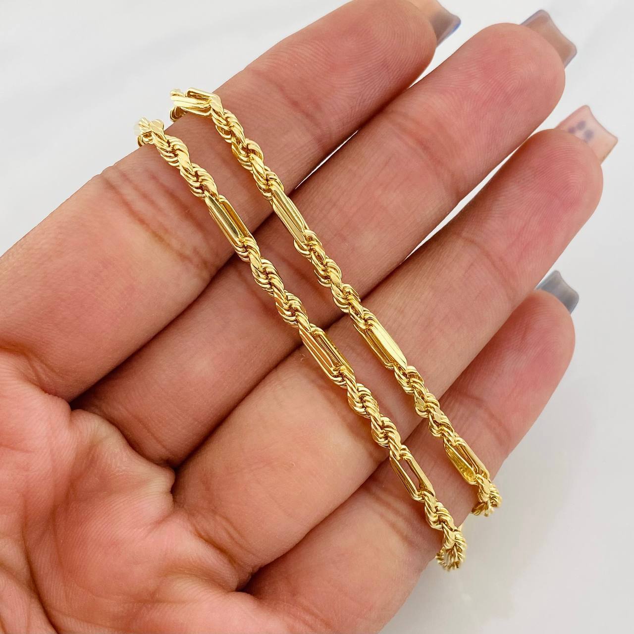Cadena Lazo Especial 8.05g / 60cm / 2.54mm Oro Amarillo 18K