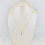 Set Cadena Veneciana + Dije Cruz Cristo / 1.6g / 50cm Oro Amarillo 18K