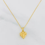 Set Cadena Aro Seguido + Dije Corazon / 2.05g / 45cm Oro Amarillo 18K