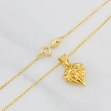 Set Cadena Aro Seguido + Dije Corazon / 2.05g / 45cm Oro Amarillo 18K