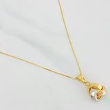 Set Cadena Veneciana + Dije Nudo / 1.65g / 50cm Tres Oros 18K