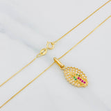 Set Cadena Veneciana + Dije Virgen de Guadalupe / 2.55g / 50cm Oro Amarillo 18K