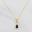 Set Cadena Veneciana + Dije Halo Gota / 2.15g / 50cm Oro Amarillo 18K
