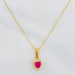 Set Cadena Veneciana + Dije Halo Corazón / 2.05g / 50cm Oro Amarillo 18K