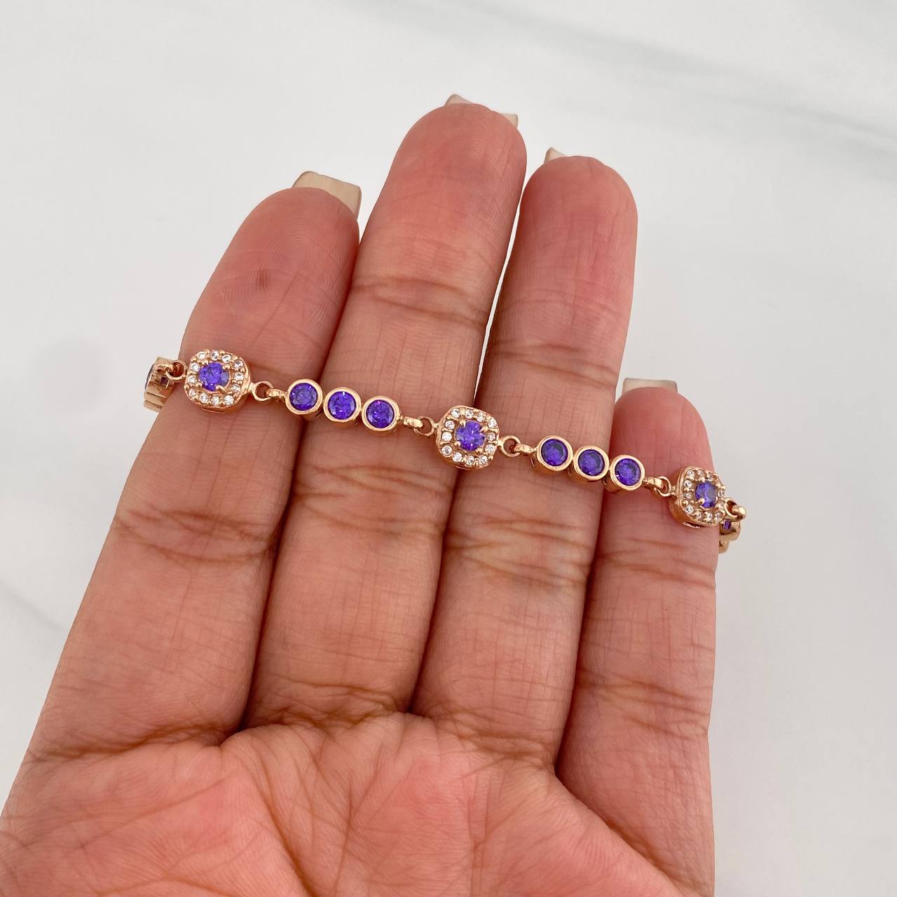 Pulso Halo Tennis 9.4g / 18cm / 4.05mm Oro Rosa 18K