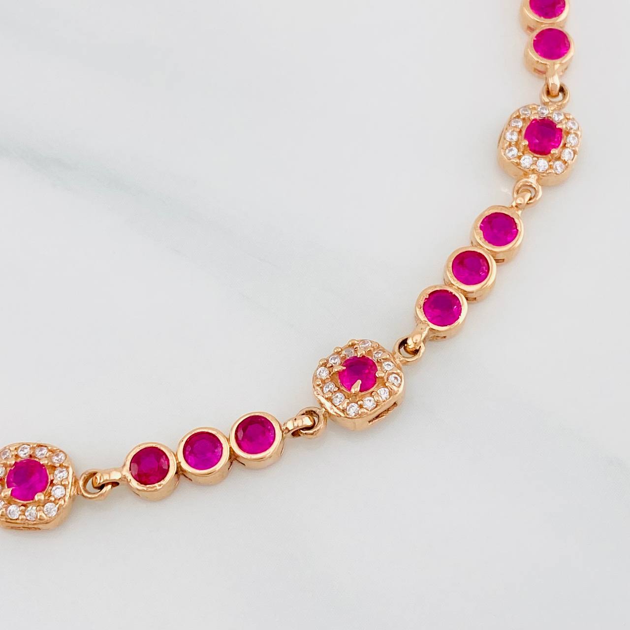 Pulso Halo Tennis 9g / 18cm / 4.25mm Oro Rosa 18K