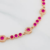 Pulso Halo Tennis 9g / 18cm / 4.25mm Oro Rosa 18K