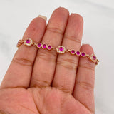 Pulso Halo Tennis 9g / 18cm / 4.25mm Oro Rosa 18K
