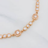 Pulso Halo Tennis 10.05g / 21.05cm / 4.31mm Oro Rosa 18K